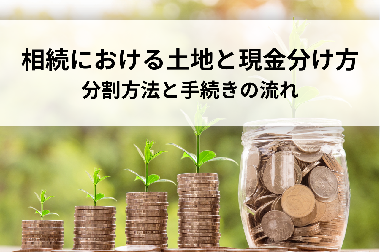 相続における土地と現金分け方とは？4つの分割方法と手続きの流れを解説