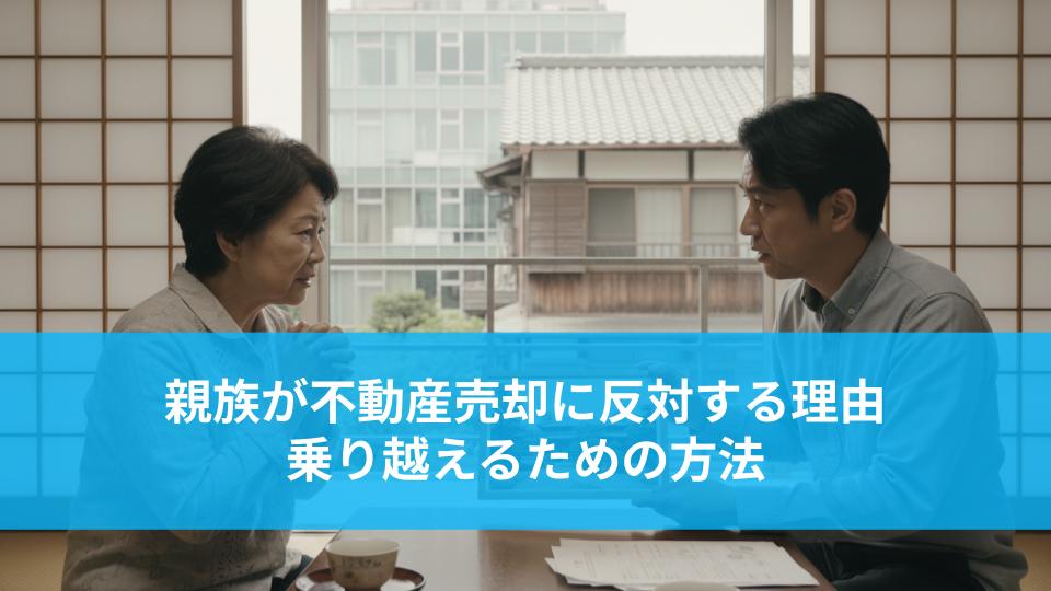 親族が不動産売却に反対する理由とそれを乗り越えるための方法とは