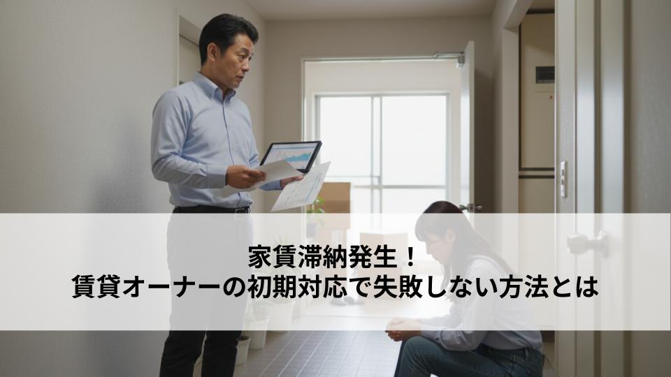 家賃滞納発生！賃貸オーナーの初期対応で失敗しない方法とは