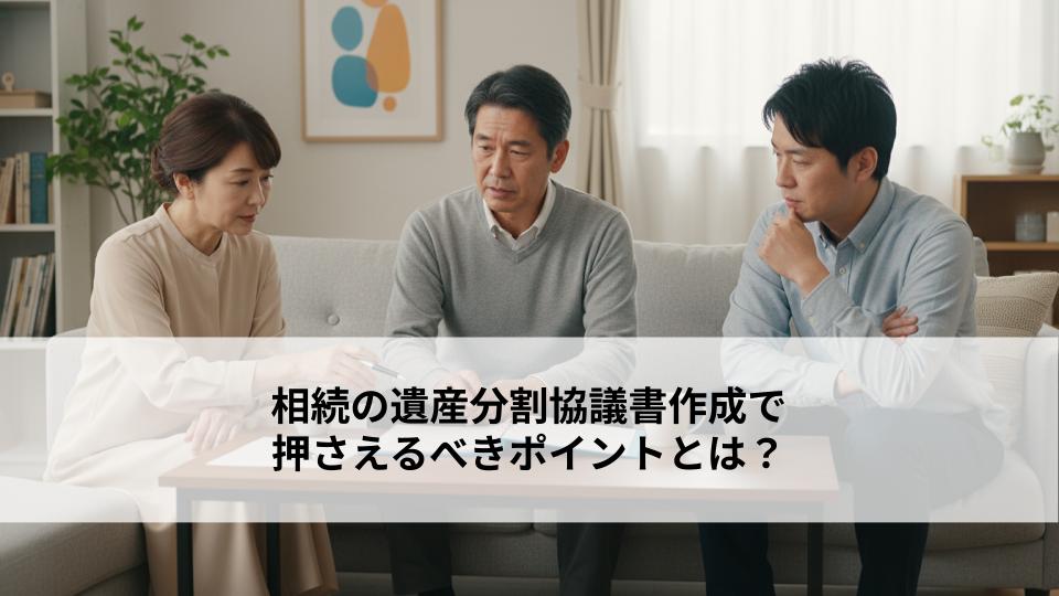 相続の遺産分割協議書作成で押さえるべきポイントとは？