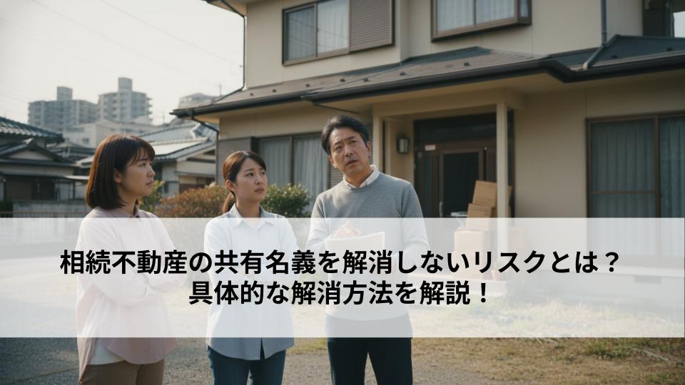 相続不動産の共有名義を解消しないリスクとは？具体的な解消方法を解説！