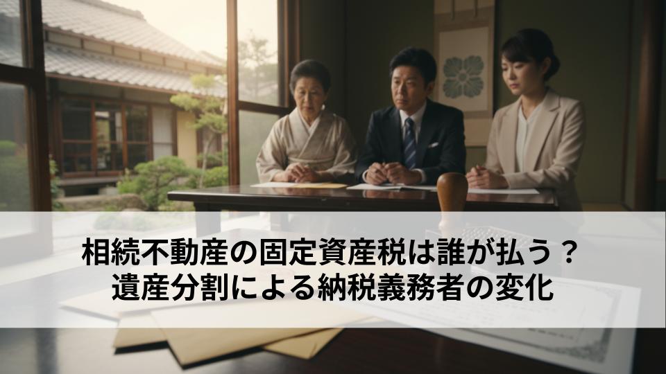 相続不動産の固定資産税は誰が払う？遺産分割による納税義務者の変化とは