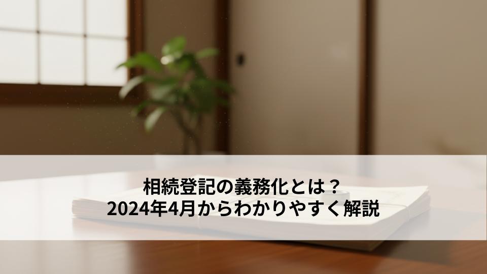 相続登記の義務化とは？2024年4月からわかりやすく解説