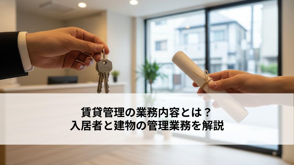 賃貸管理の業務内容とは？入居者と建物の管理業務を解説