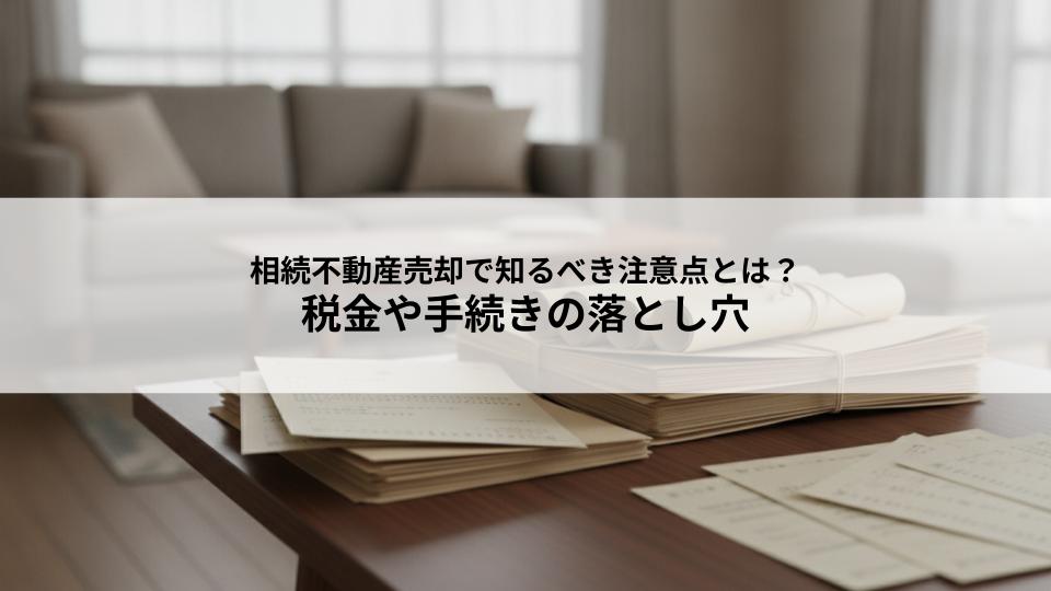 相続不動産売却で知るべき注意点とは？税金や手続きの落とし穴