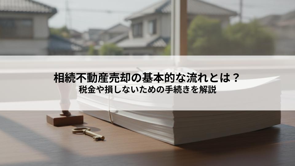 相続不動産売却の基本的な流れとは？税金や損しないための手続きを解説